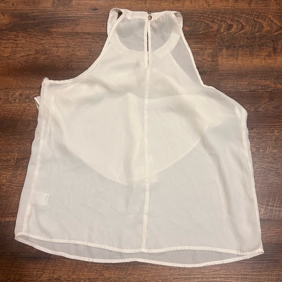 Papaya Women's Halter Chiffon Tank Top Blouse Size L Flowy - Picture 3 of 4